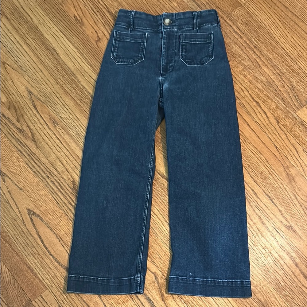 Maeve Dark Blue Wide Leg Jeans